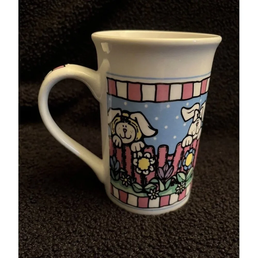 Royal Norfolk Easter Bunny Broken China Pendant - Silver Cabochon Necklace 1.5" - Picture 7 of 15